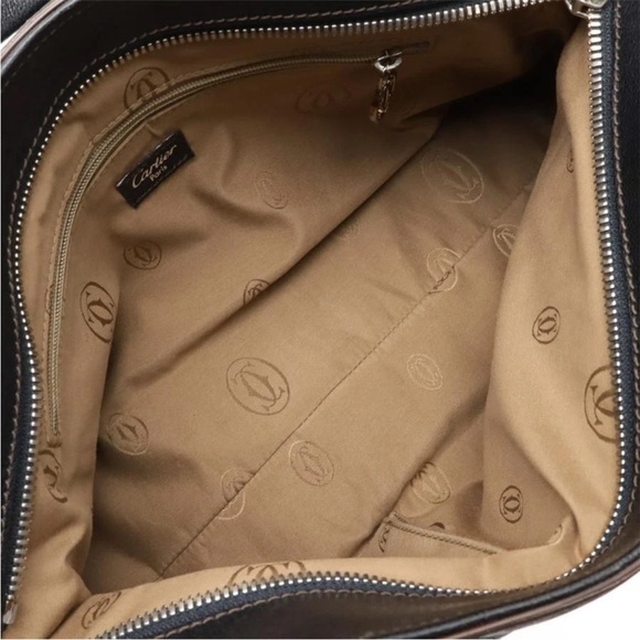 Cartier Black Leather Shoulder Bag - Picture 6 of 9